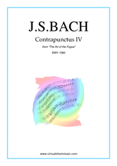 Johann Sebastian Bach The Art of the Fugue, BWV 1080 - Contrapunctus IV (organ or harpsichord)