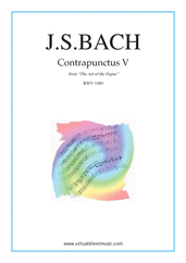 Johann Sebastian Bach The Art of the Fugue, BWV 1080 - Contrapunctus V (organ or harpsichord)