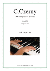 Carl Czerny Progressive Studies, 100 Op.139, Part III