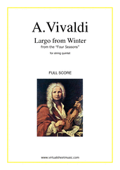 Antonio Vivaldi Largo from Winter (full score)