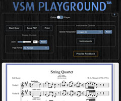 Virtual Sheet Music Playground